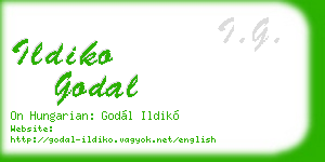 ildiko godal business card